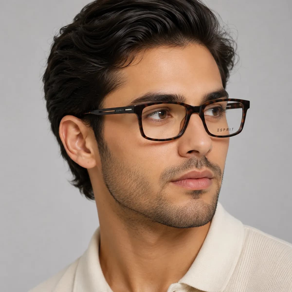 Esprit Rectangular Dark Havana Eyeglasses (ET17567) — thumbnail 5