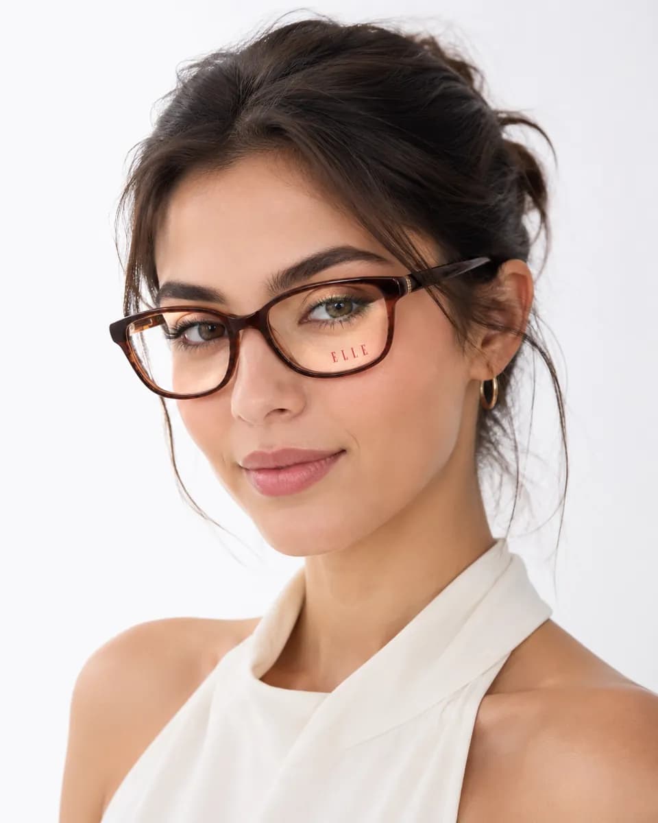 ELLE Oval Burgundy Eyeglasses (EL13349) — thumbnail 5
