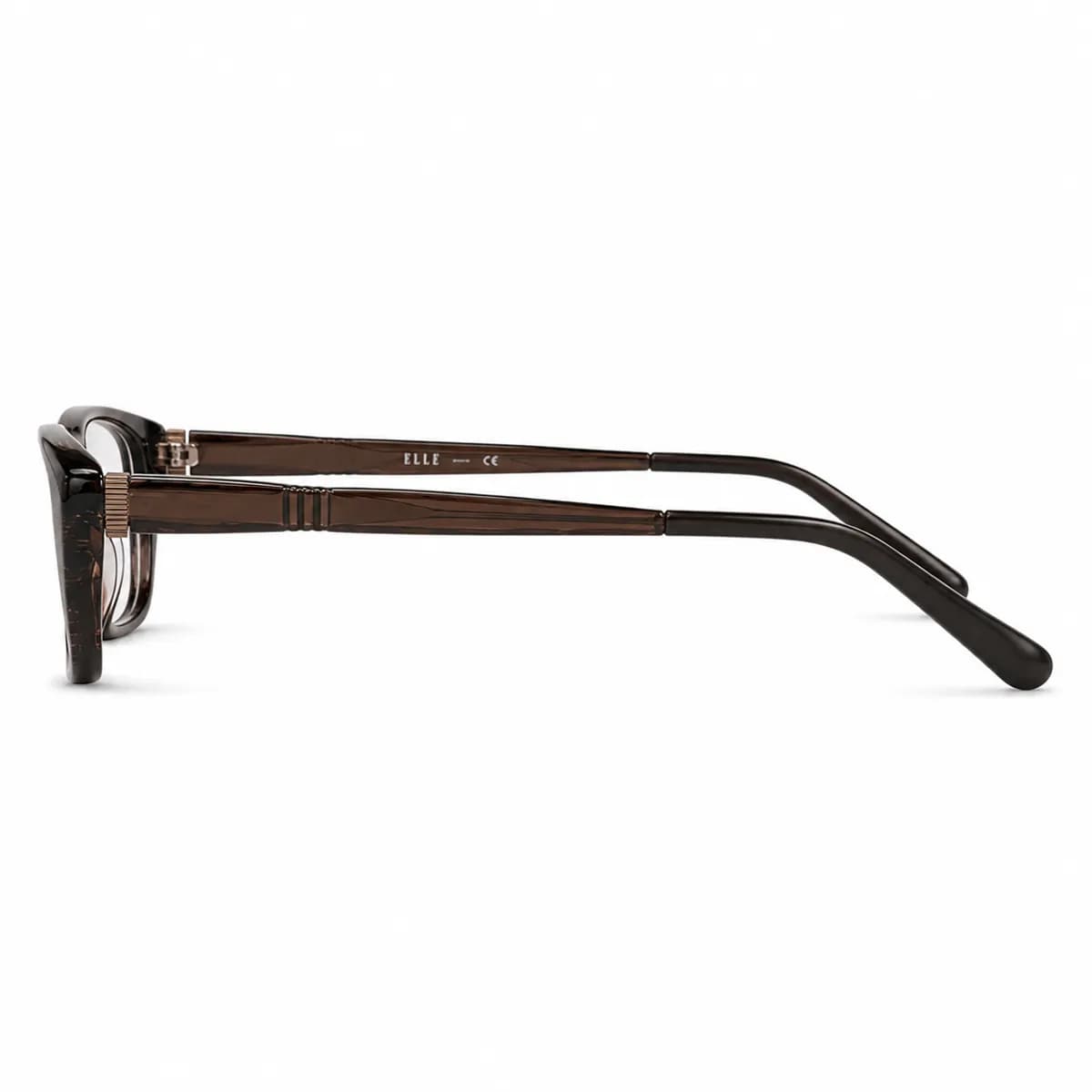 ELLE Oval Dark Havana Eyeglasses (EL13351) — thumbnail 4