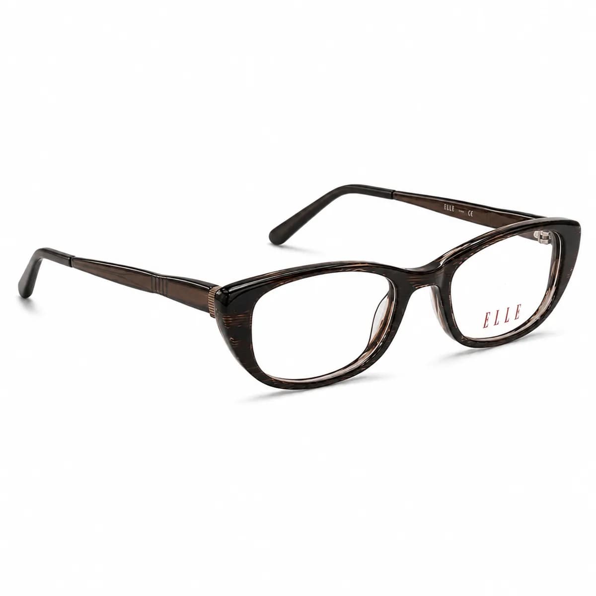 ELLE Oval Dark Havana Eyeglasses (EL13351) — thumbnail 3