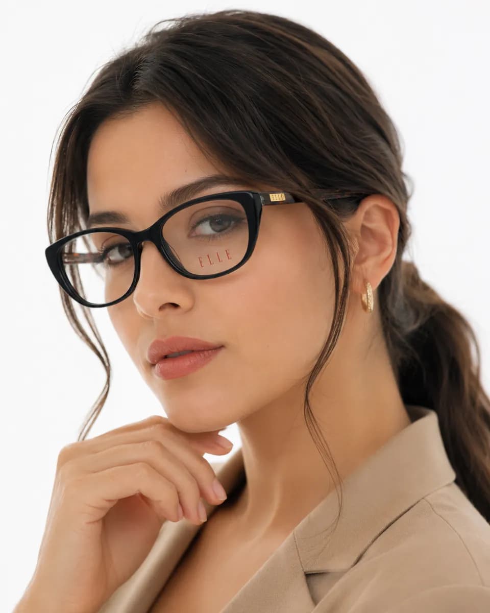 ELLE Oval Black Eyeglasses (EL13350) — thumbnail 5