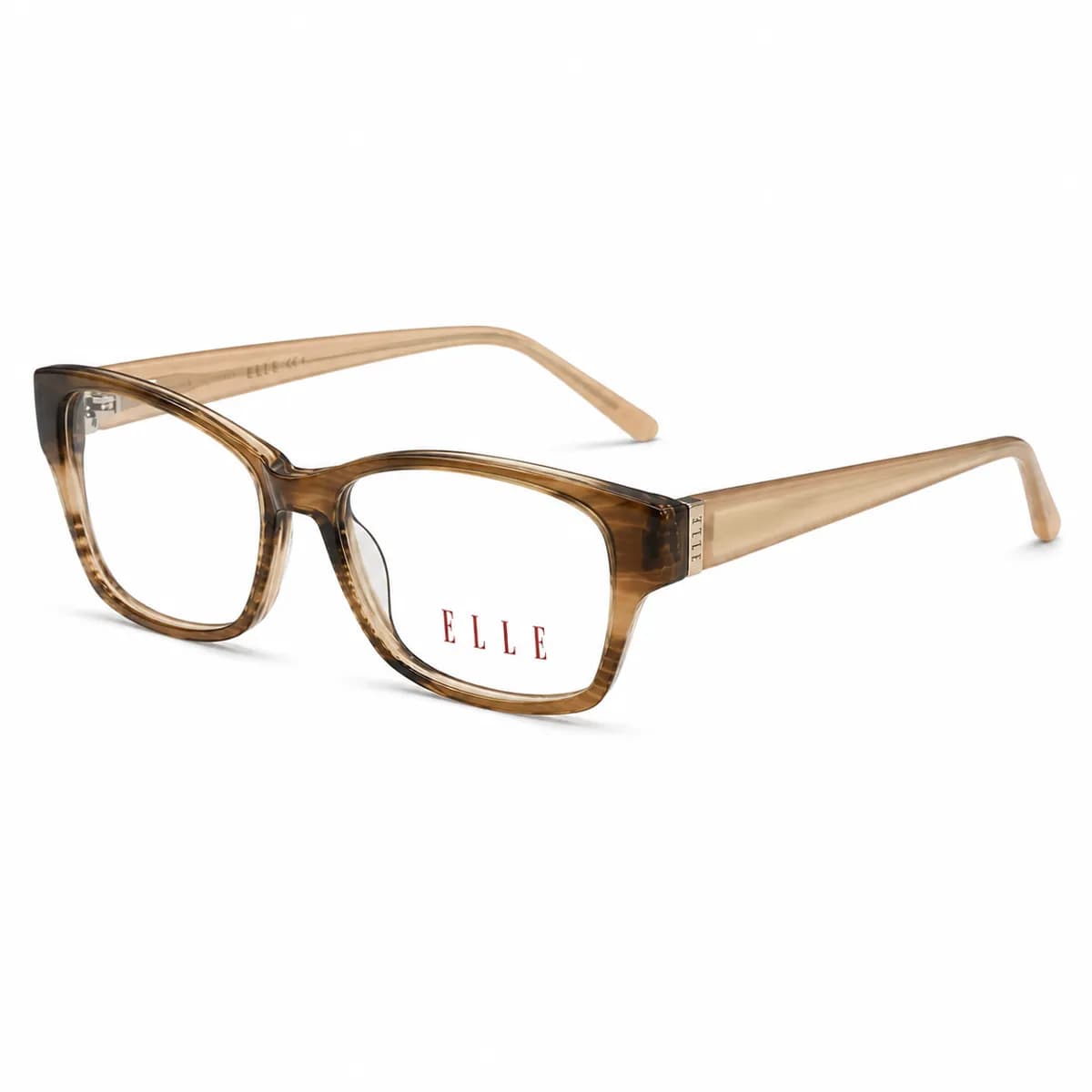 ELLE Rectangular Amber Tortoise Eyeglasses (EL13386) — thumbnail 3
