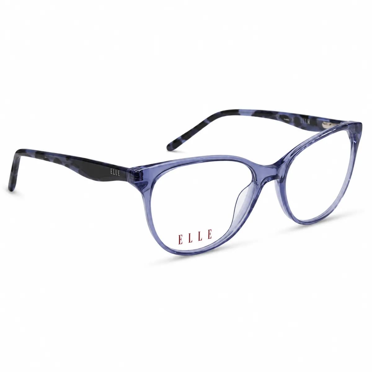 ELLE Oval Crystal Blue Eyeglasses (EL13458) — thumbnail 3