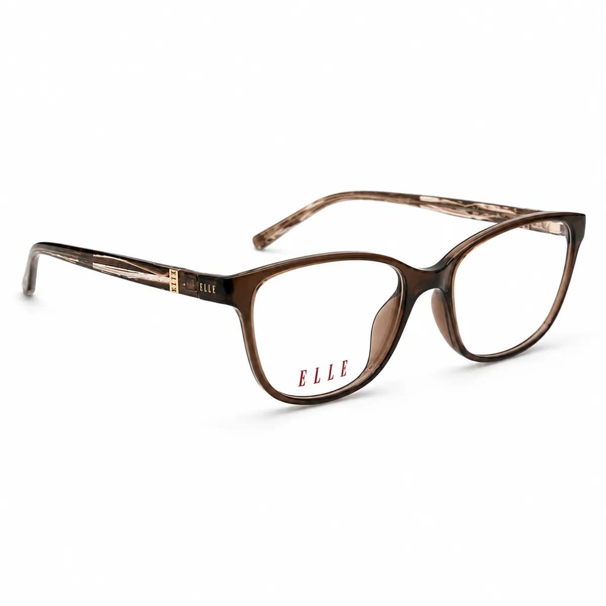 ELLE Rectangular Havana Brown Eyeglasses (EL13410) — thumbnail 3