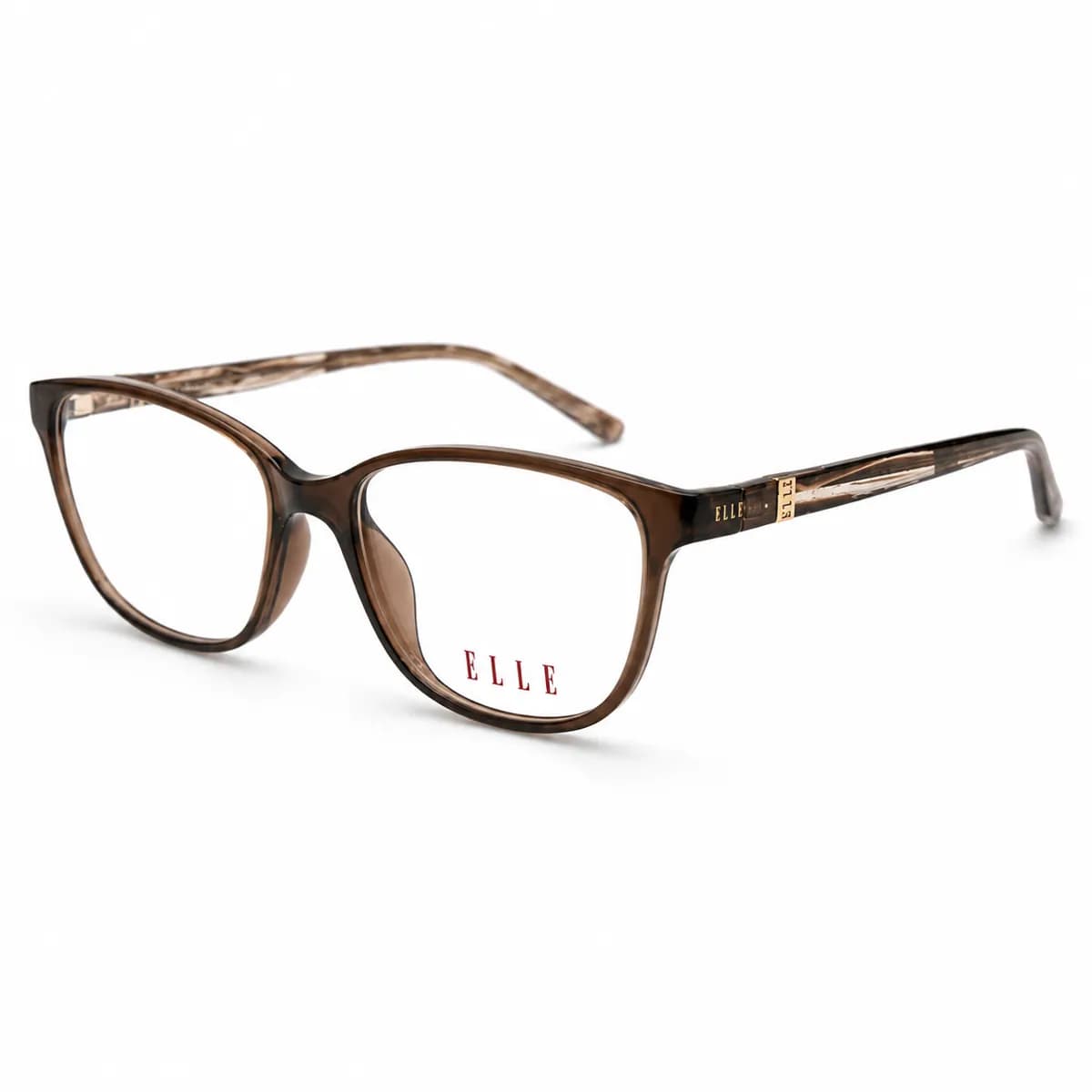 ELLE Rectangular Havana Brown Eyeglasses (EL13410) — thumbnail 2