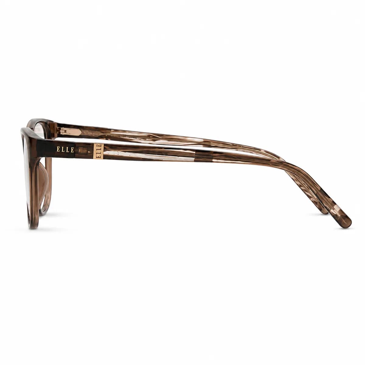 ELLE Rectangular Havana Brown Eyeglasses (EL13410) — thumbnail 4