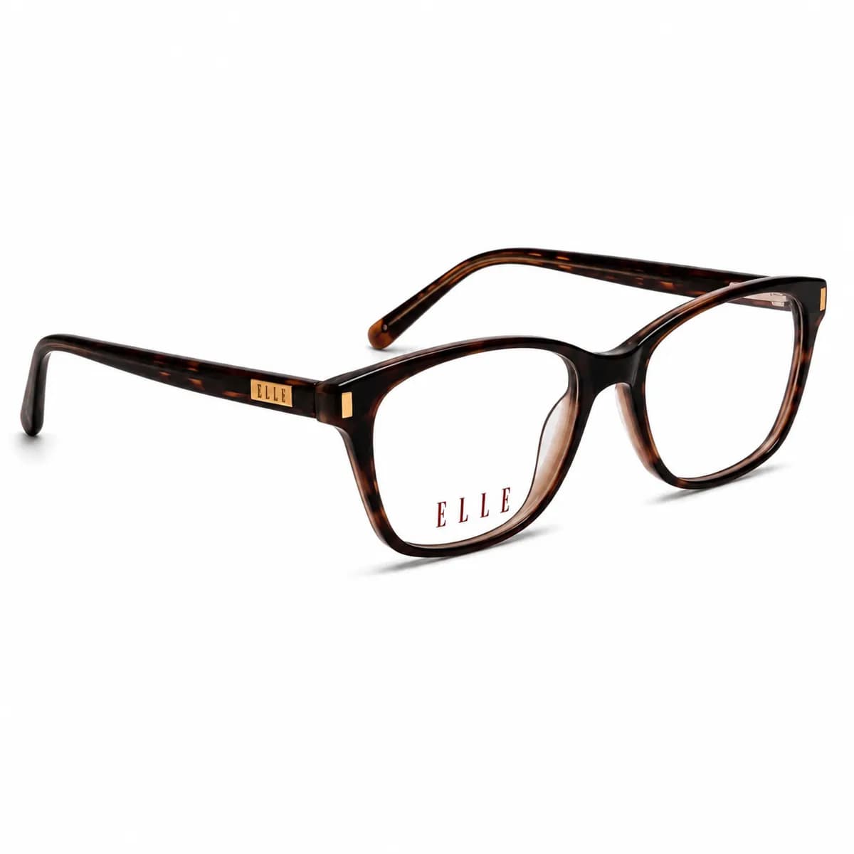 ELLE Rectangular Burgundy Havana Eyeglasses (EL13378) — thumbnail 3