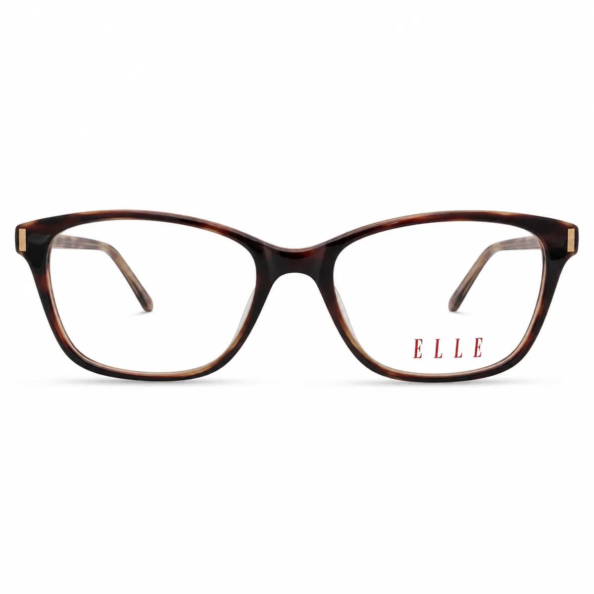ELLE Rectangular Burgundy Havana Eyeglasses (EL13378)