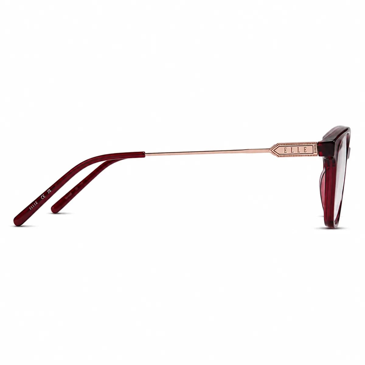 ELLE Burgundy Cat-Eye Full-Rim Eyeglasses for Women — thumbnail 4