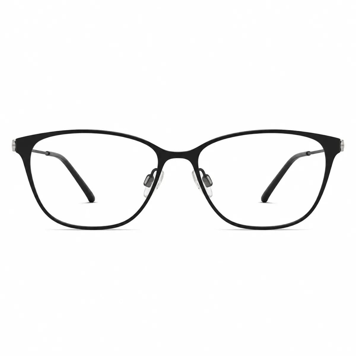 ELLE Square Black Metal Eyeglasses (EL13406)