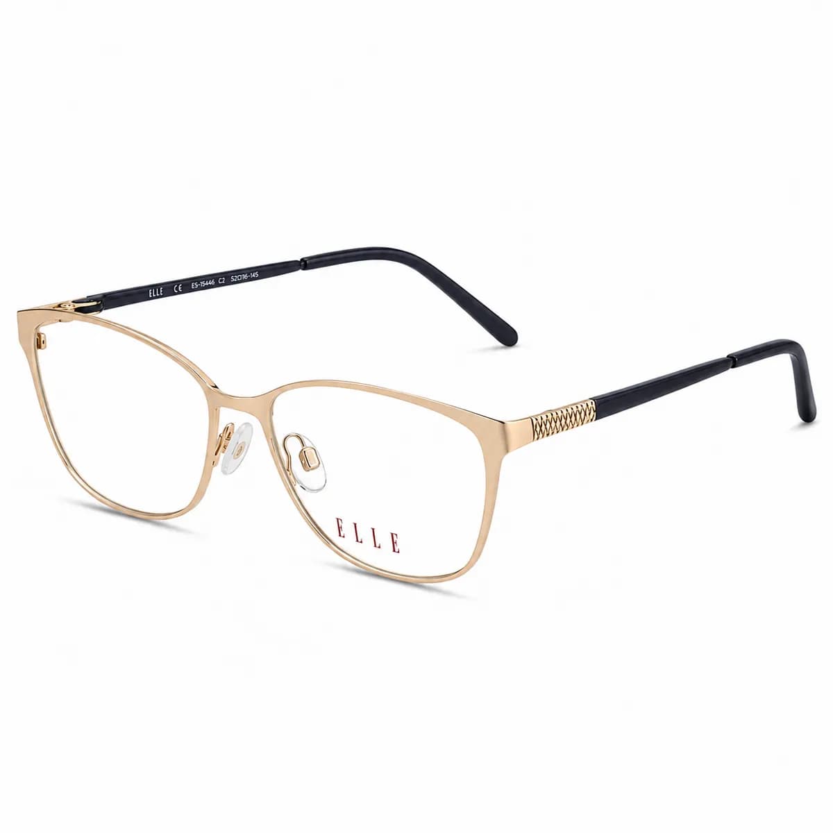 ELLE Oval Gold Metal Eyeglasses (EL13369) — thumbnail 3