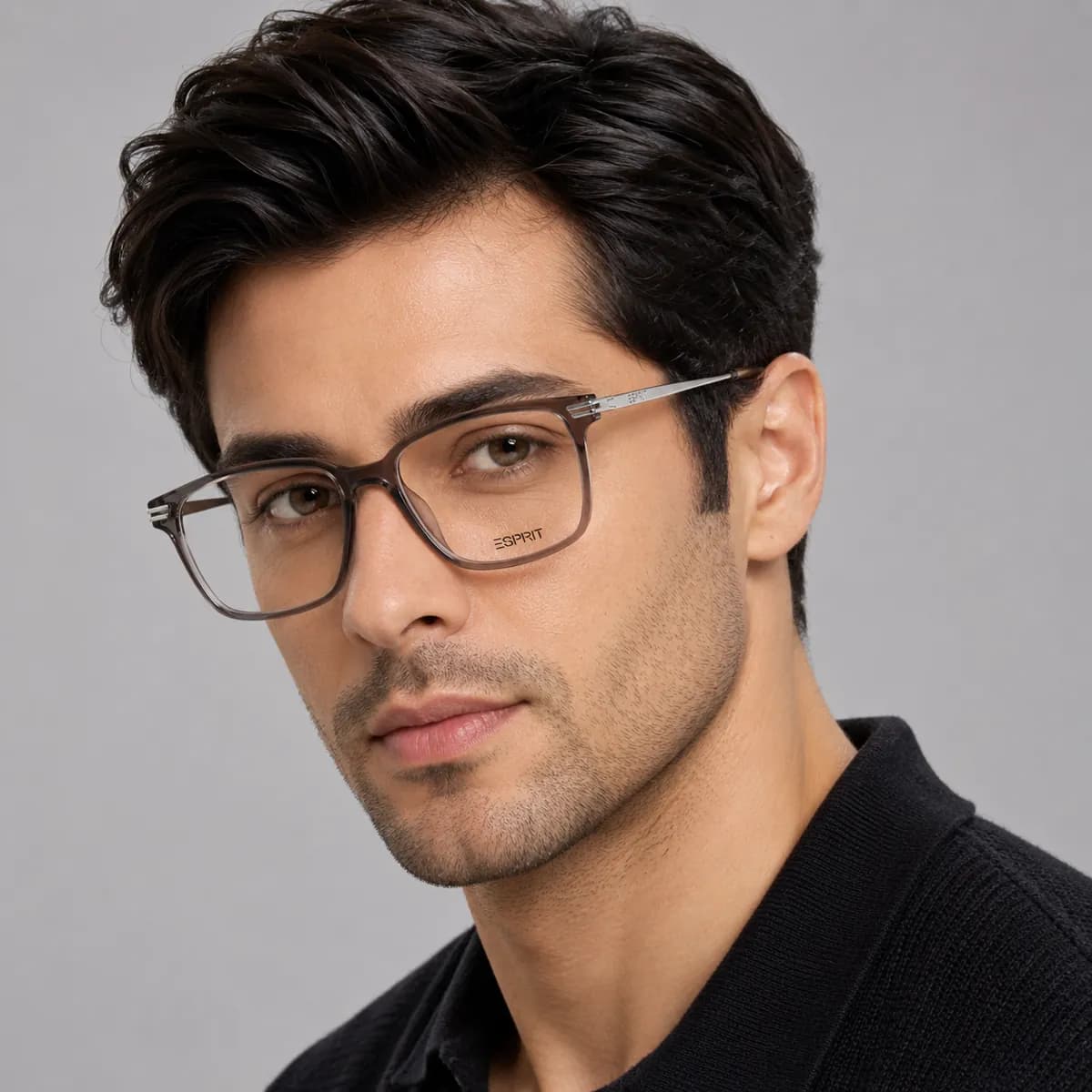 Esprit Rectangular Warm Grey Eyeglasses (ET35626) — thumbnail 5