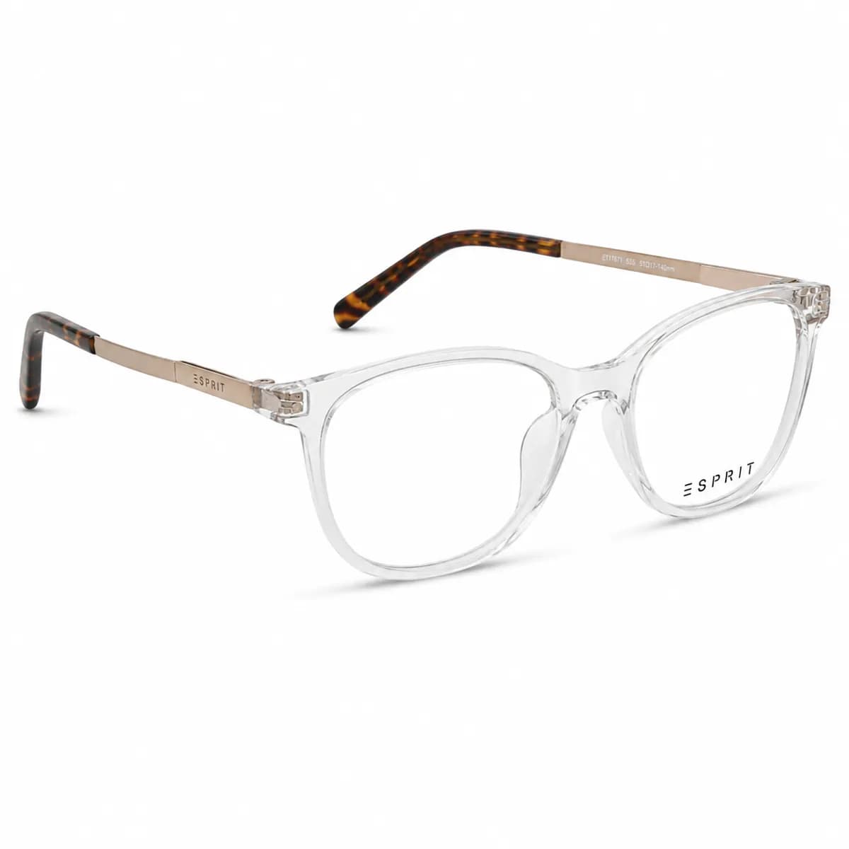 Esprit Rectangular Crystal Brown Eyeglasses (ET33517) — thumbnail 3