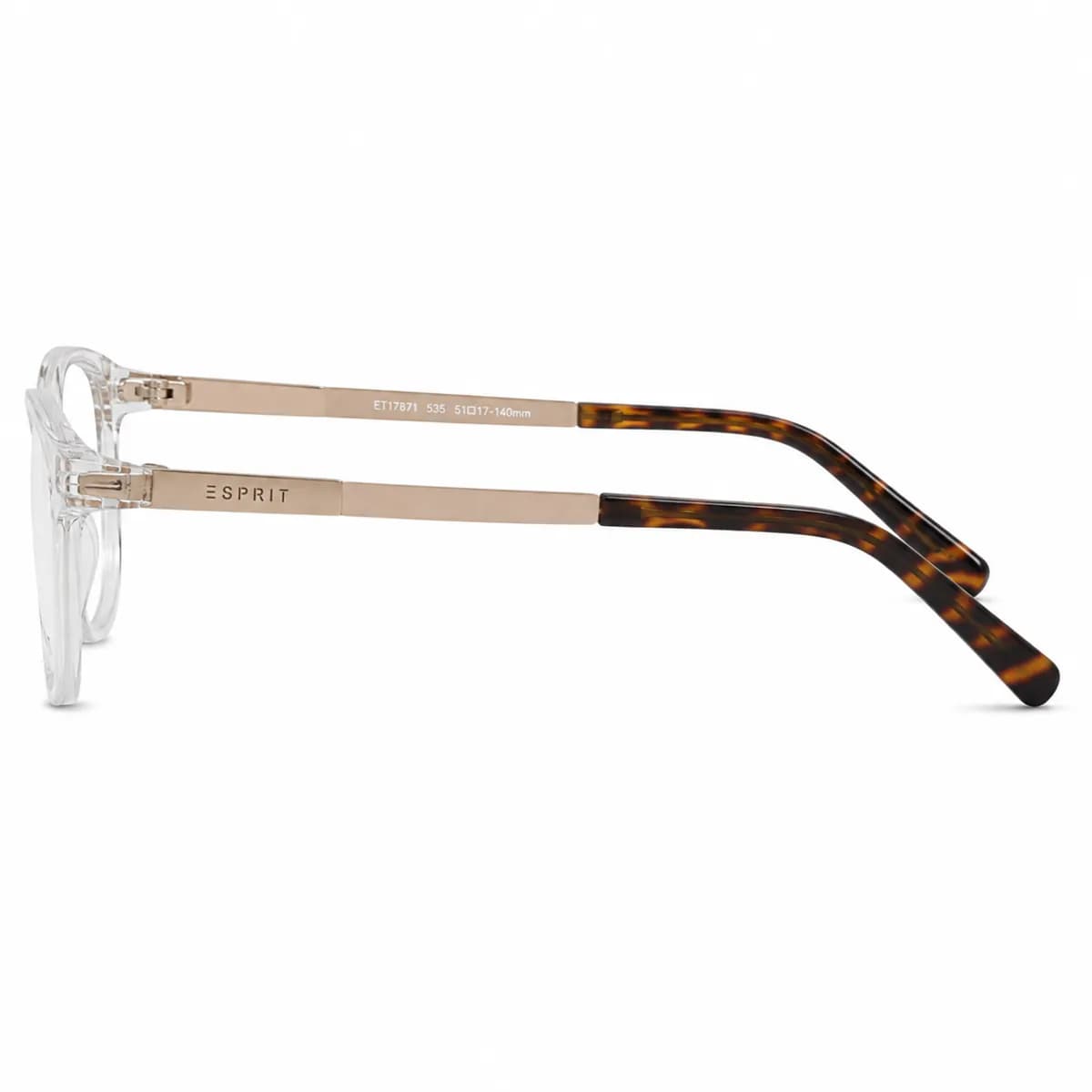 Esprit Rectangular Crystal Brown Eyeglasses (ET33517) — thumbnail 4