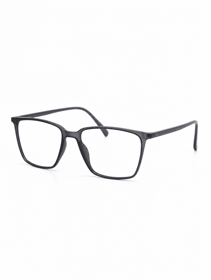 Orchid Rectangular Grey Eyeglasses - Studio Hero Shot