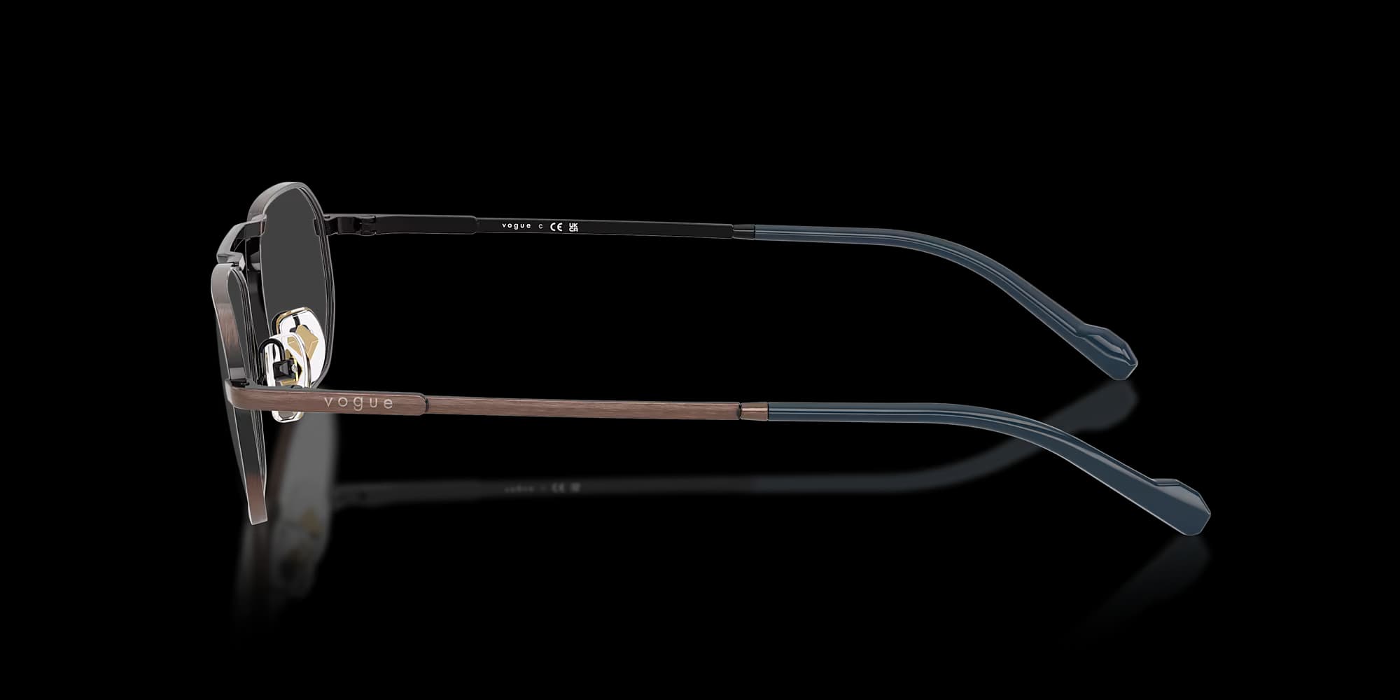 VO4347 – Antique Copper Metal Eyeglasses - top view