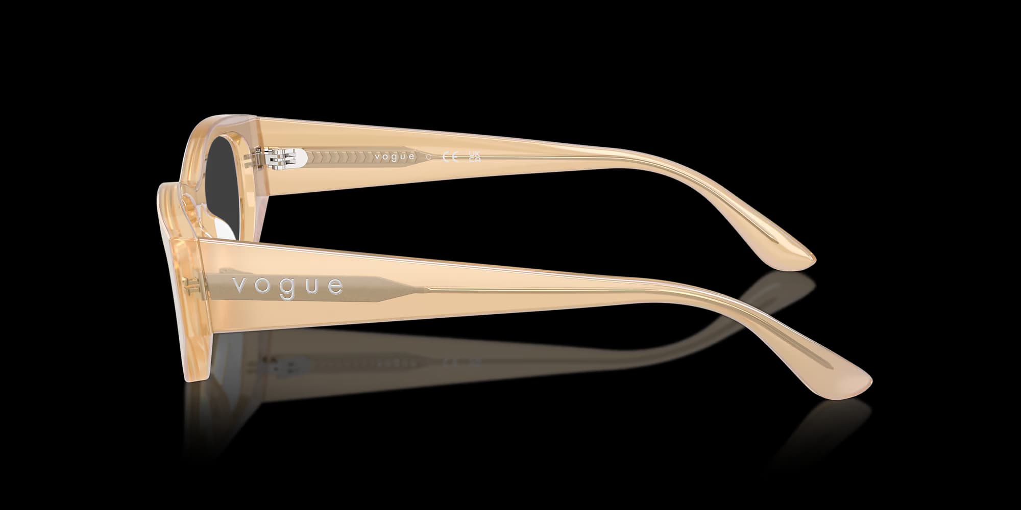 VO5640U – Transparent Pearl Cream Pillow Eyeglasses - top view