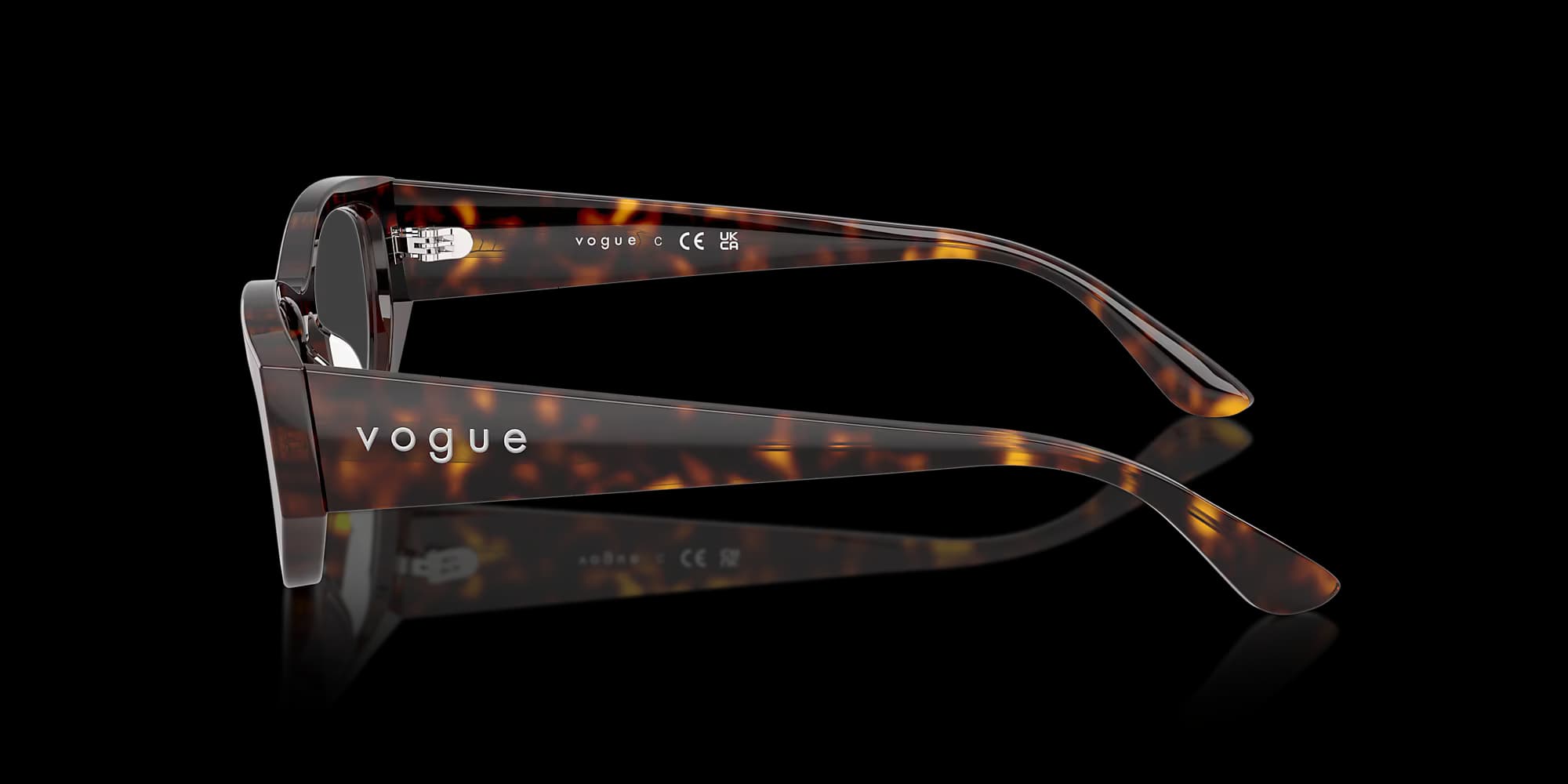 VO5640U – Dark Havana Pillow Eyeglasses - top view