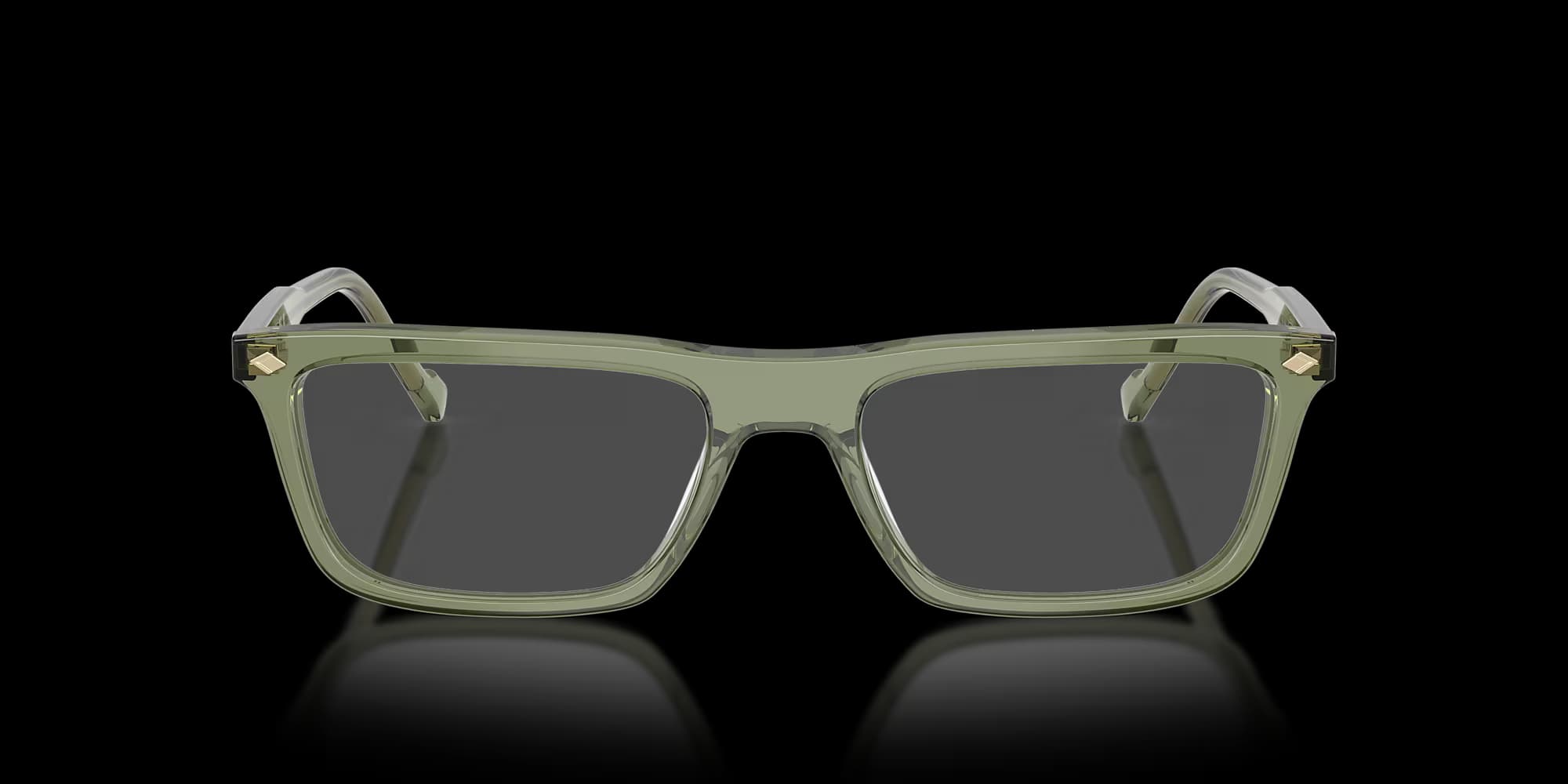 VO5686 – Transparent Green Rectangle Eyeglasses - side view