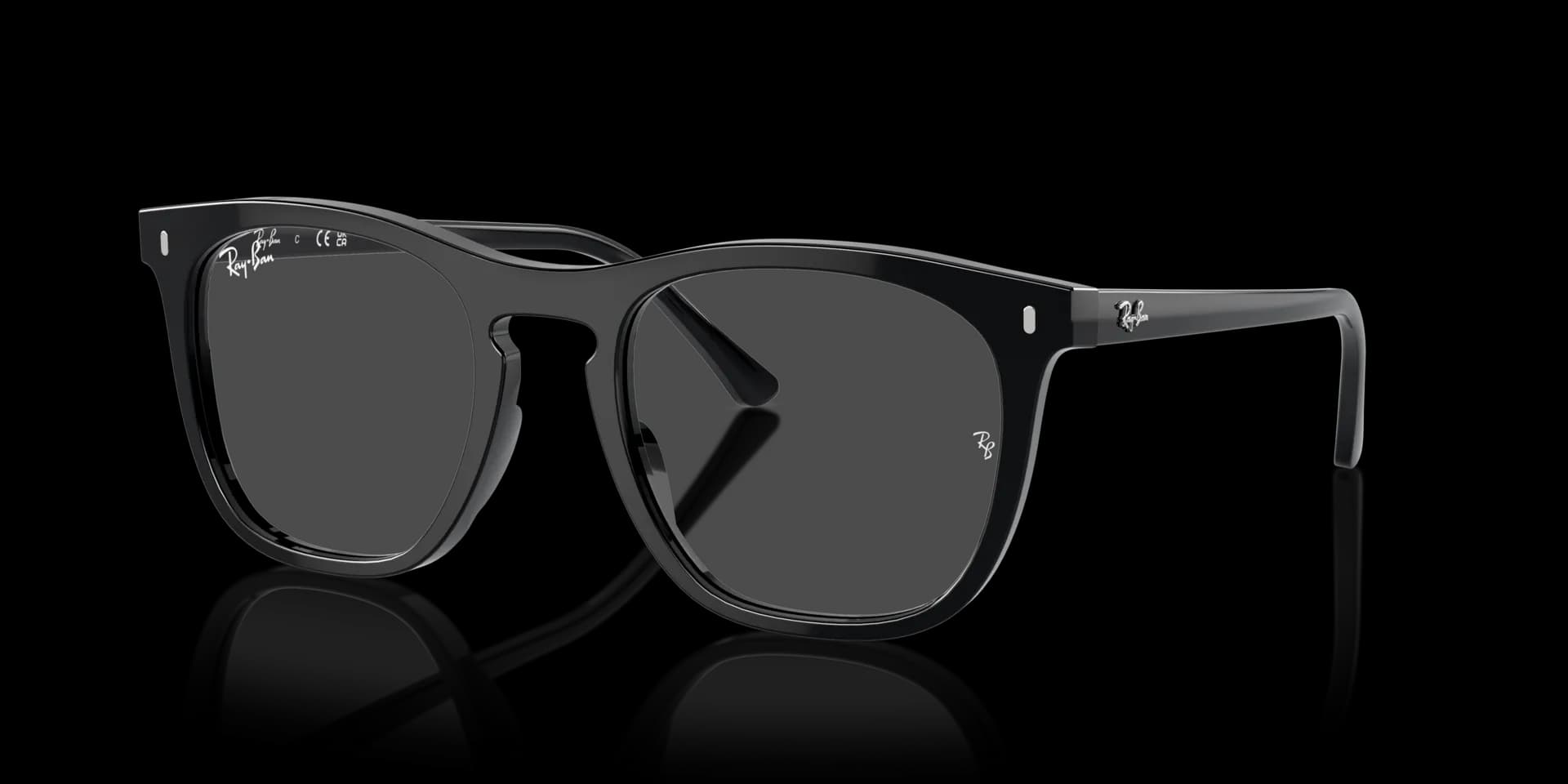Ray-Ban RX2210V 2000 Black Acetate Unisex Optical Frame (51M / 53L) - side view