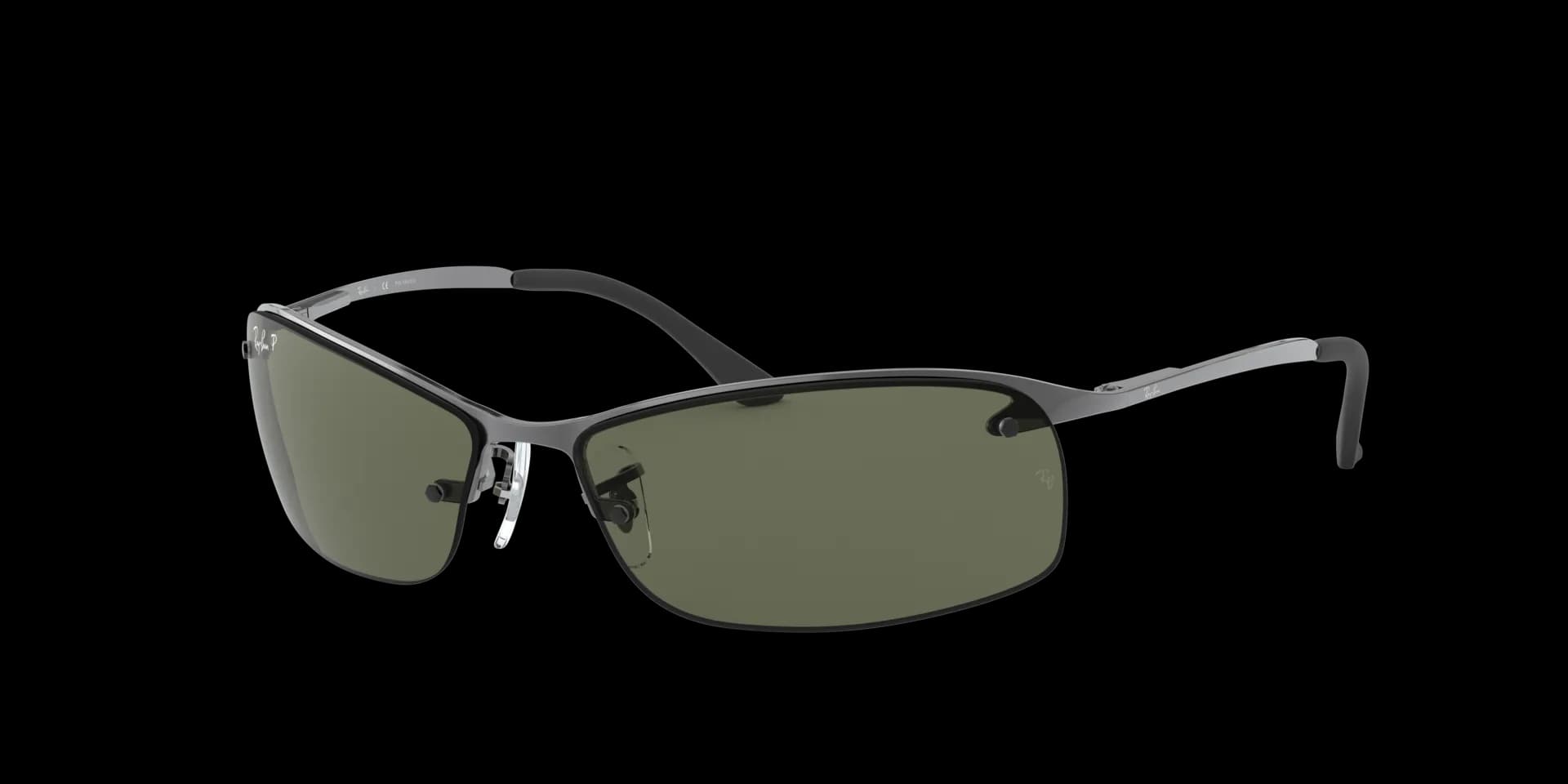 Ray-Ban RB 3183 Gunmetal Green Polarized Sunglasses - top view
