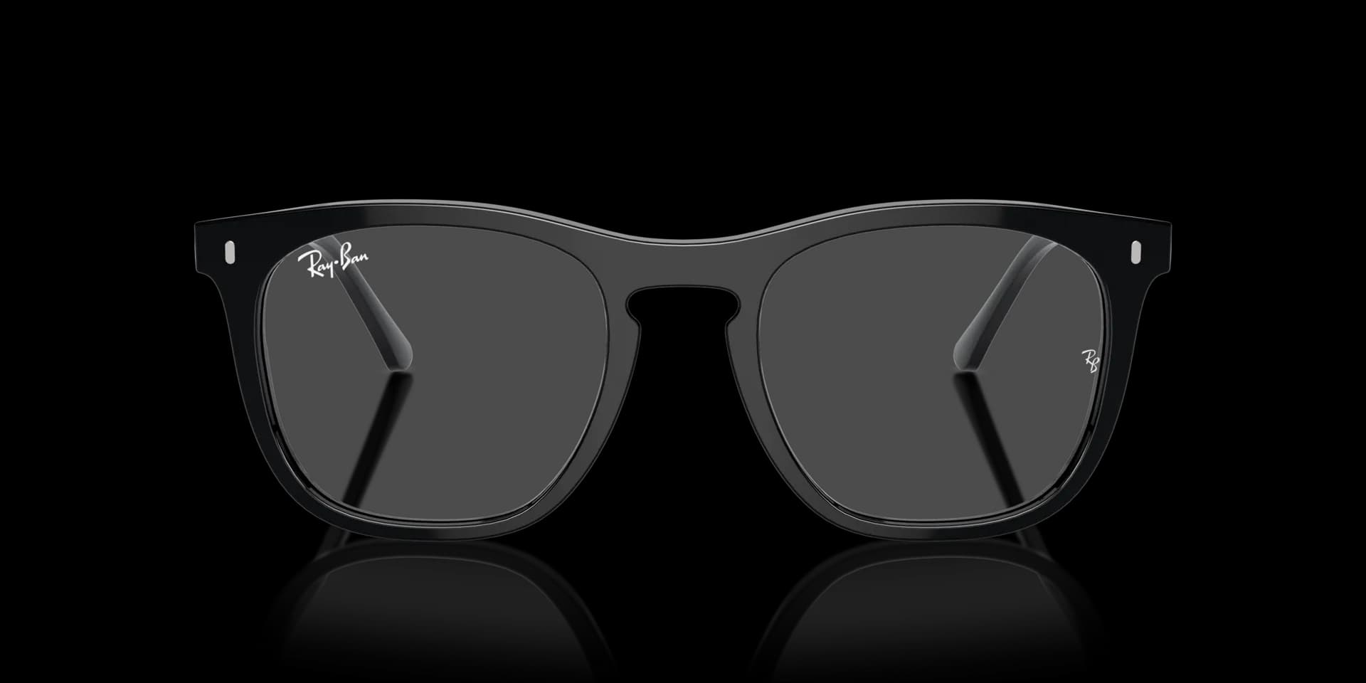 Ray-Ban RX2210V 2000 Black Acetate Unisex Optical Frame (51M / 53L) - top view