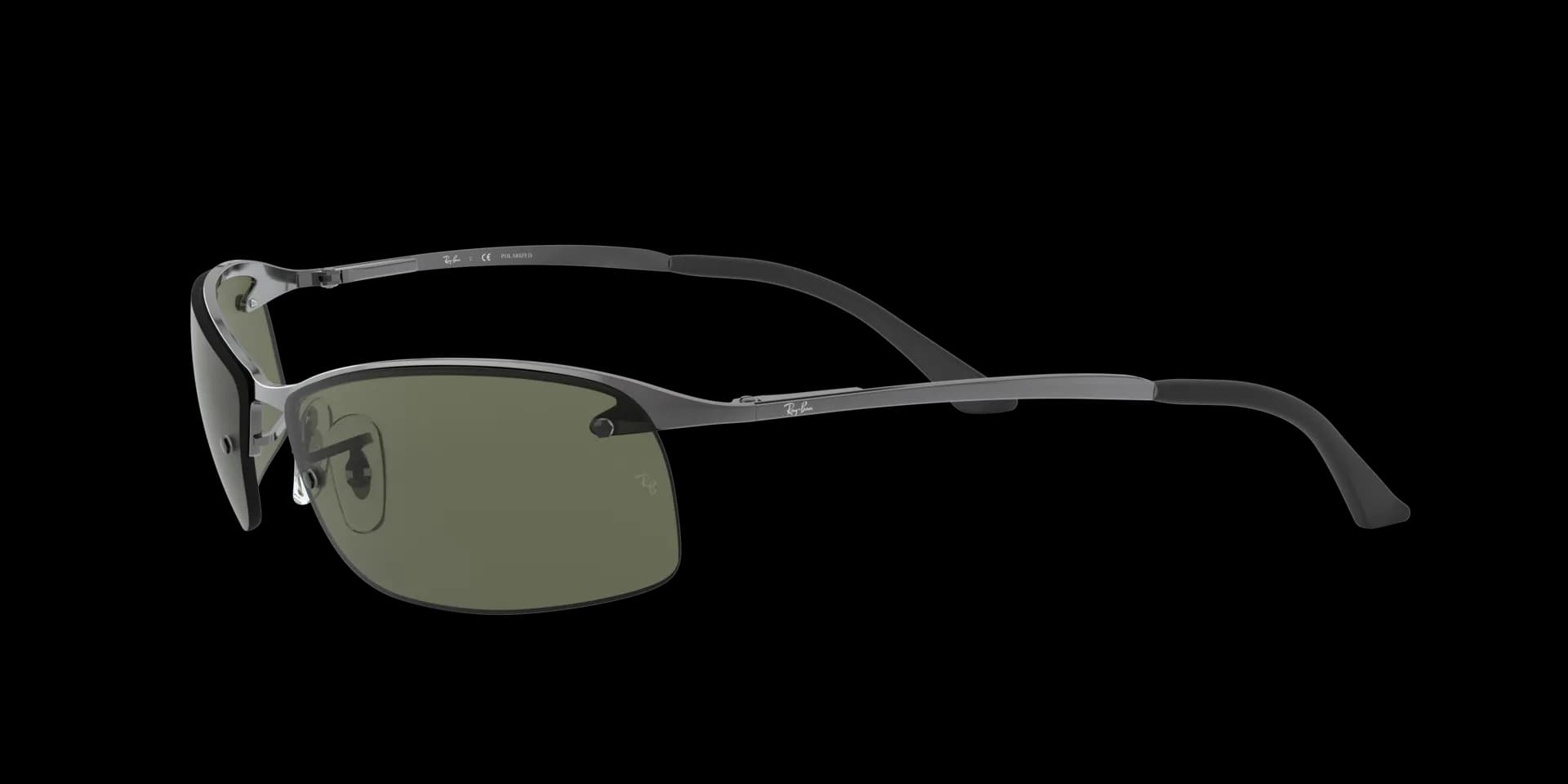 Ray-Ban RB 3183 Gunmetal Green Polarized Sunglasses - detail view